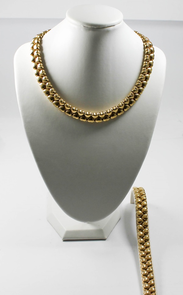 Cartier Collier Damen Halskette Gold mit Armband in Gelbgold